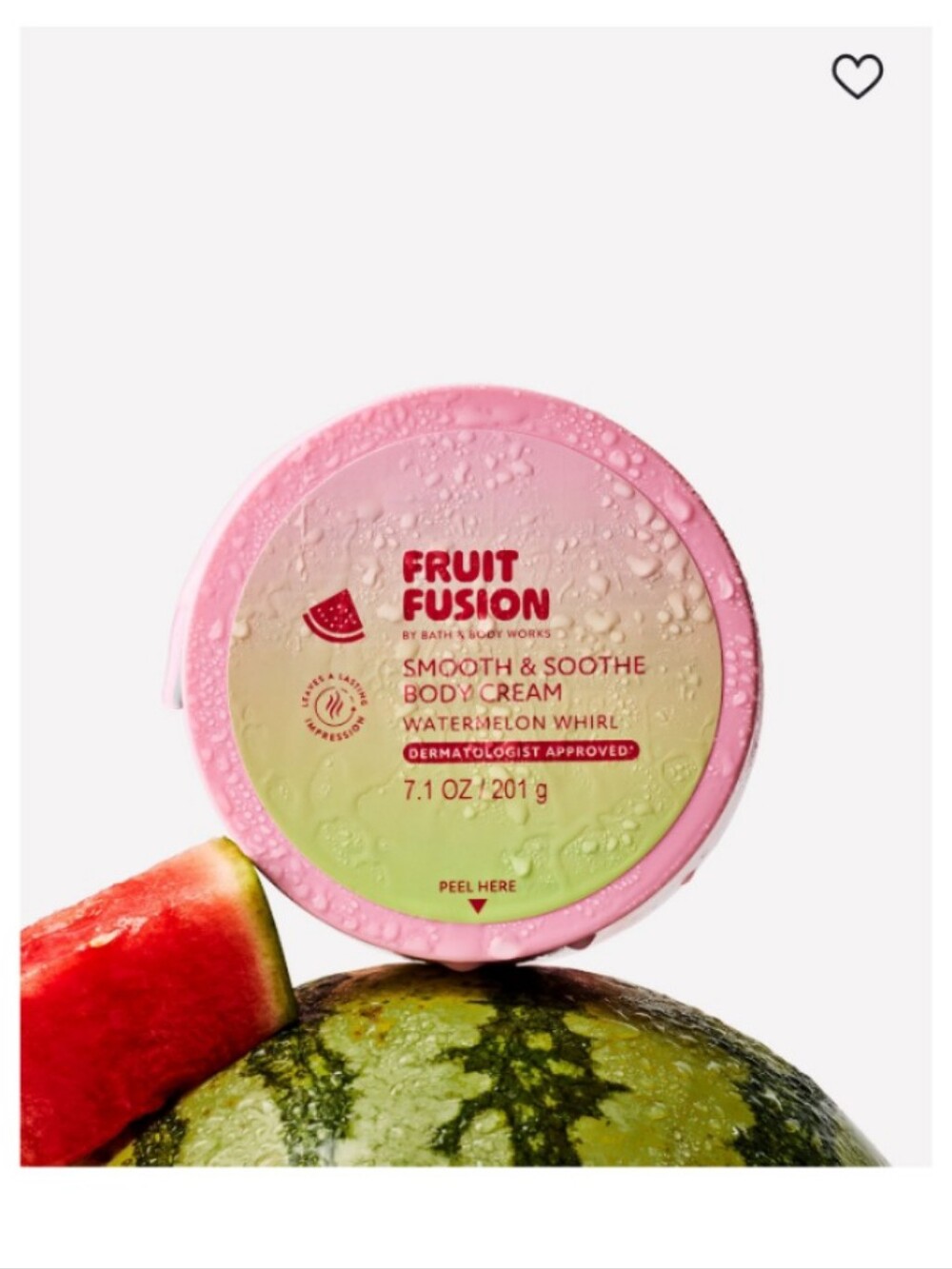 🍉Bath & Body Works Fruit Fusion Watermelon Whirl Body Cream - Pink & Green🍉